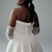 Pleat/Fold at Neckline on Back of Dress