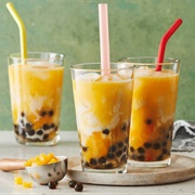 Luau Punch Boba Tea With Butterscotch Boba
