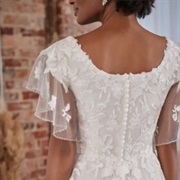 Visible Stitching Edge on Sheer Sleeves