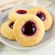 Gluten-Free Raspberry Thumbprint Cookie