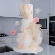 Rice Paper Ruffles Around Cake