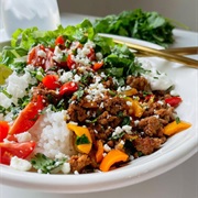 Turkey Fajita Rice Bowl