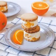 Orange Ice Cream Sandwich