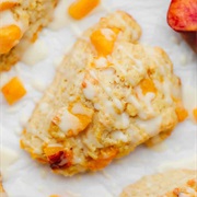 Fresh Peaches With Sugared Scones