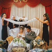 Iran. a Family Perform Wedding Rituals at a Public Wedding Hall in Tehran. (Olivia Arthur)