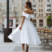 Bardot Neckline Combined With Lacing Back