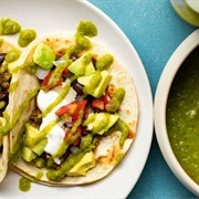 Taco With Green Sauce