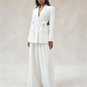 Belted Blazer With Suit