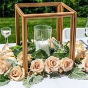 Wooden Candle Holder Centerpiece