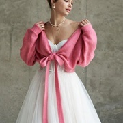 Tied Bow on Front of Bridal Cardigan