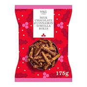 Milk Chocolate & Cinnamon Tortilla Rolls 175 G