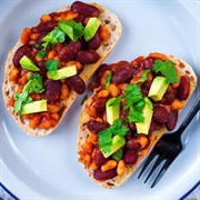 Rice and Mixed Bean Toast