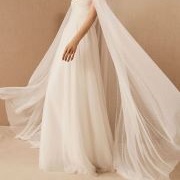 Floor-Length Cape for Bride