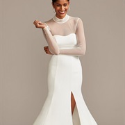 Sheer Neckline With Collar