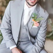 Boutonniere in Wedding Colors
