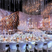 Hanging Crystals Wedding Decor