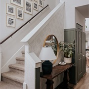 Wall Handrail Along Stairs