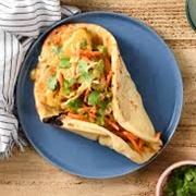 Swee Soy Sauce Todu and Marble Cheddar Naan Wrap