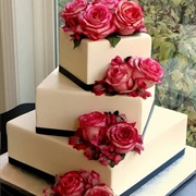 Cake Decorated With Roses