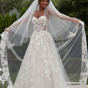 Dress, Veil Have Matching Details