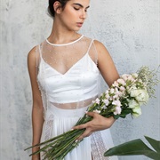 Sheer, Embellished Bodice Overlay Topper