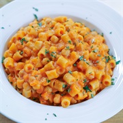 Chickpea Fusilli With Tomato Sauce