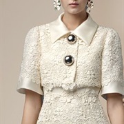 Exaggerated-Size Buttons on Dress