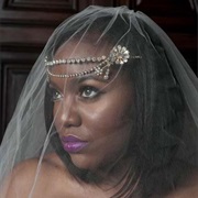 Veil Worn Over Jeweled Headpiece