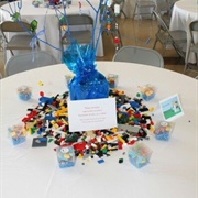 Legos as Wedding Centerpieces and Activity