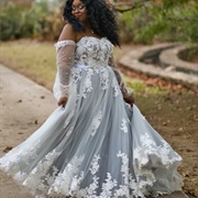 Wedding Dress, Tulle Over Color