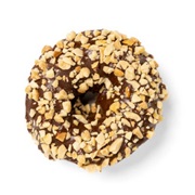 Chocolate Frosted Chocolate Cake With Peanuts