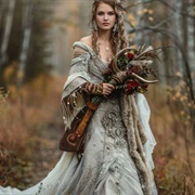 Norse-Inspired Wedding Dress