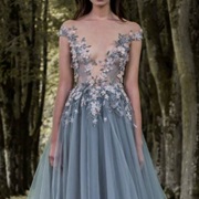 Cut-Out Appliques Around Bustline