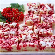 Plum Cake With Vișinată Frosting and Red Currants