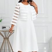 Sheer Stripes on Wedding Dress Jacket
