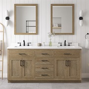 Double Sink Vanity With Cabinets