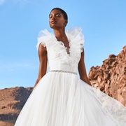 Ruffle Collar on Wedding Dress