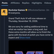 GTA 6 Getting Delayed
