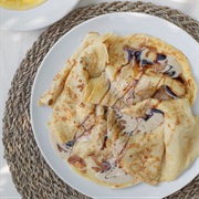 Tahini and Lychee Juice Pancakes