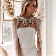 Jeweled Collar Clasp on Cape