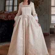 Rounded Ribbon Ruffle Edging on Dress