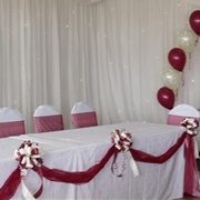 Wedding Color Bows on Table