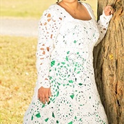 Crochet Lace Over Color Dress