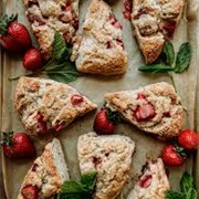 Strawberry Sourdough Scone