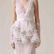 Decorated Peplum on Wedding Dress