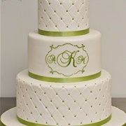 Classic Monogram Design on Cake