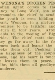 Wenona's Broken Promise (1911)