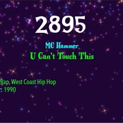 #8108 U Can't Touch This by MC Hammer