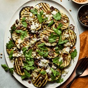 Za'atar Roasted Eggplant With Puy Lentil Salad