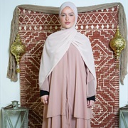 Hijab Wrapped Like Capelet